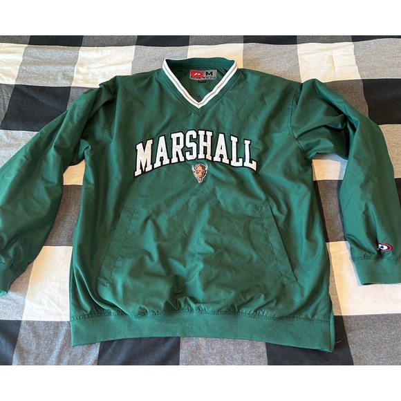 Vintage Pro Player Marshall Thundering Herd Pullover Jacket Mens Medium - Picture 1 of 8
